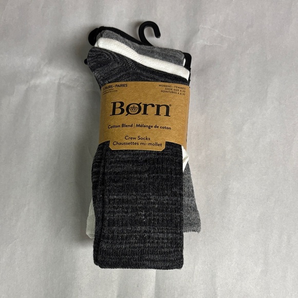 New Born Socks Women’s 5 Pair Black & White Cotton Blend Crew Sock Casual Active - Picture 1 of 14